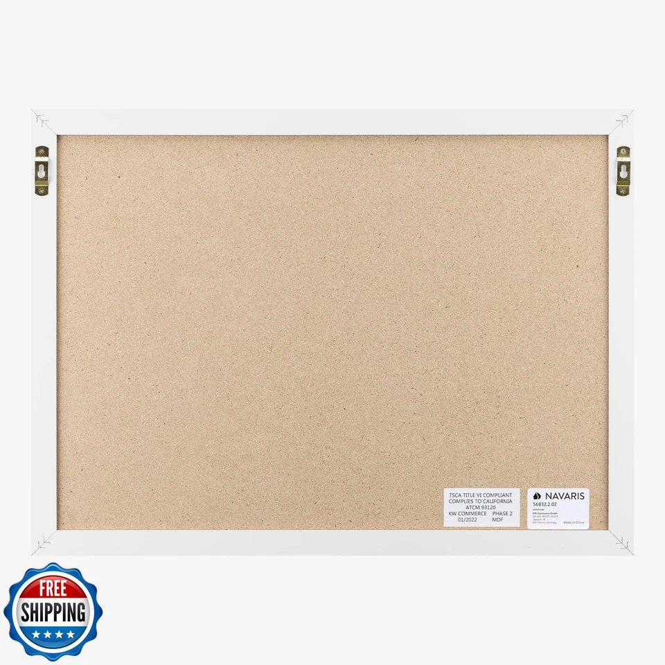 Navaris Framed Linen Bulletin Board - 17 x 23 inches Fabric Jewelry Organizer - Image 4 of 4