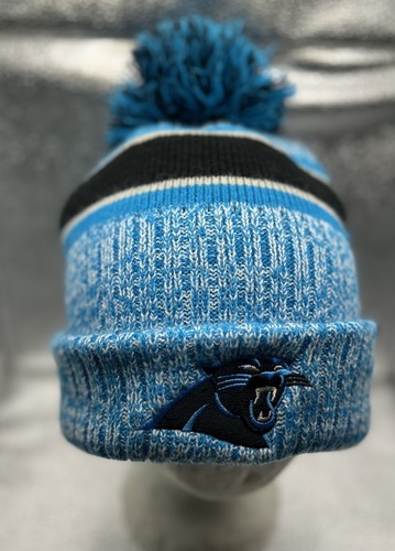 2 Stück Carolina Panther Strick Beanie Wintermützen Unisex Bommel New Era Blau - Bild 8 von 12