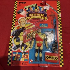 TYCO CRASH DUMMIES BULL FIGURE in PRO-TEK  SUIT 1992 NEW on CARD w Anti Junkbot