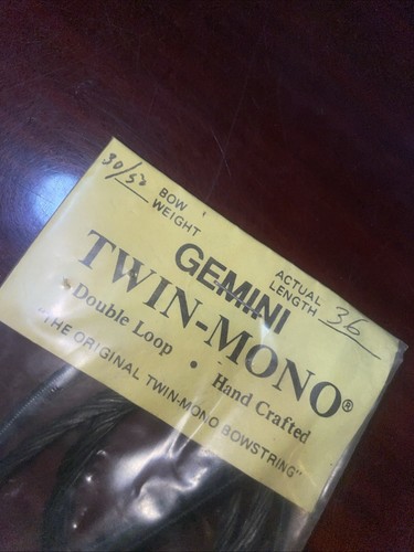 Gemini Twin Mono 30/50 Bowstring 36” Double Loop Archery Bow Hunting - Picture 3 of 3
