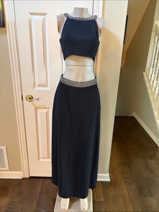 Jovani Black Two-Piece Formal/Prom Dress with Rhinstone Trim, 8 | eBay