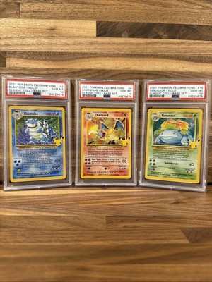 ✨Sequential Set PSA 10✨ Pokemon Charizard Blastoise Venusaur