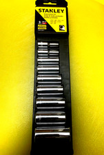 NEW 12POINT STANLEY DEEP SOCKET SET 3/8 DRIVE 12POINT SAE STMT74871