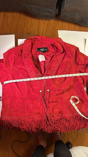 Chaqueta de terciopelo medianoche para mujer talla 2X, 100 % cuero - Imagen 12 de 15