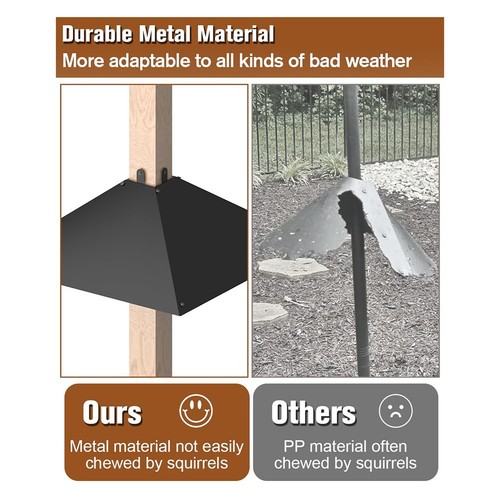 Metal Squirrel Baffle for Post, Squirrel Proof Baffles for Bird Feeder1243 - Picture 4 of 6