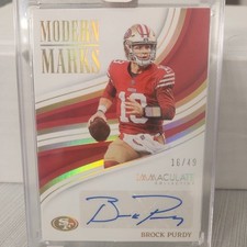 2023 BROCK PURDY#16/49  IMMACULATE COLLECTION PANINI Autograph Auto MODERN MARKS