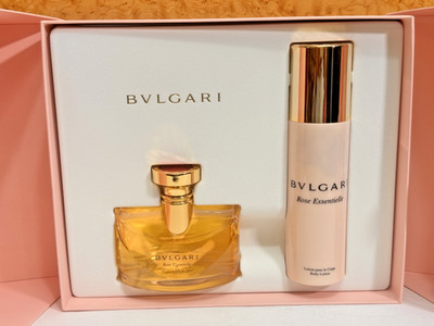 BVLGARI ROSE ESSENTIELLE WOMEN PERFUME EDP SPRAY 3.4OZ & 6.8 Body Lotion 2Pcs St