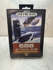 TESTED 688 Attack Sub (Sega Genesis, 1991) Sega Game and Case No Instructions