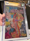 CGC 9.8 SIGNED ROB LIEFELD New Mutants 98 Foil Facsimile! 1st Deadpool & Domino!