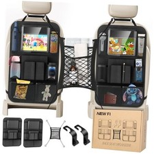 Backseat Car Organizer 20 Storage Pockets ,Come with Free 1 Seat Net and black