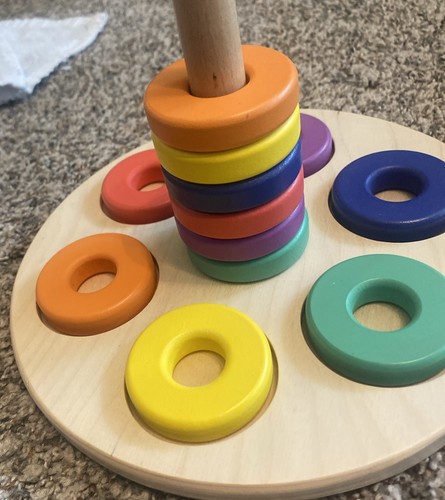 LOVEVERY Holz Flexibler Ringstapler Babbler Kit Montessori Spielzeug 12 Ringe - Bild 2 von 3