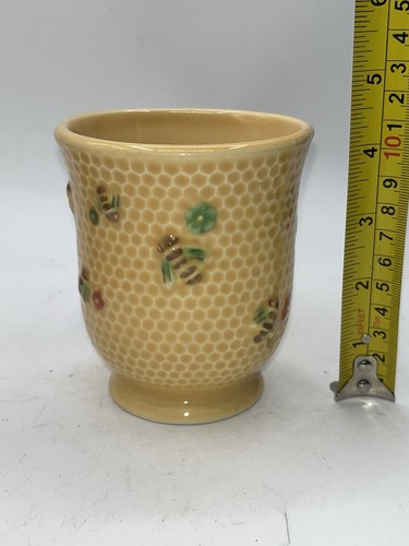 4 tazas Williams-Sonoma miel abeja colmena panal amarillo pedestal taza - Imagen 5 de 8