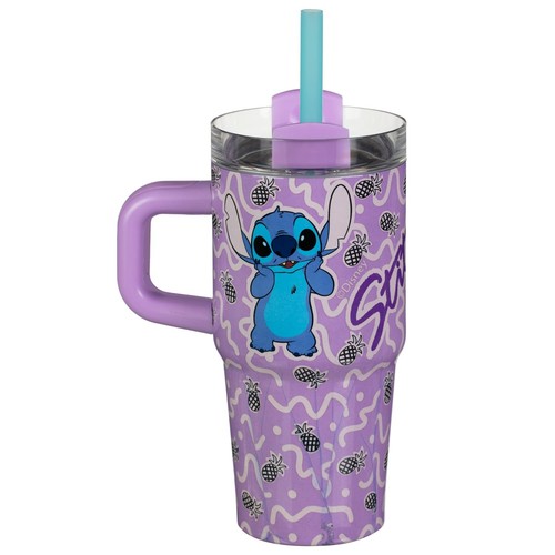 Disney Stitch Small Tumbler Drinking Travel Tumbler With Lid & Straw 20oz - Picture 3 of 7