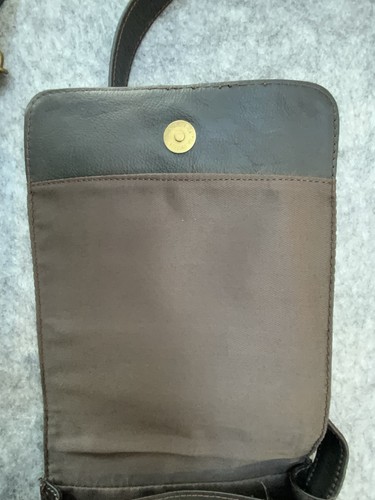 Shruti Real Leather Crossbody Bag Brown / Black Messenger Shoulder Bag - Picture 11 of 24