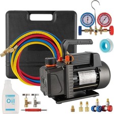 Vacuum Pump 3.5CFM 1/4HP Single Stage Air Vacuum Pump HVAC with R134A R410A Kit