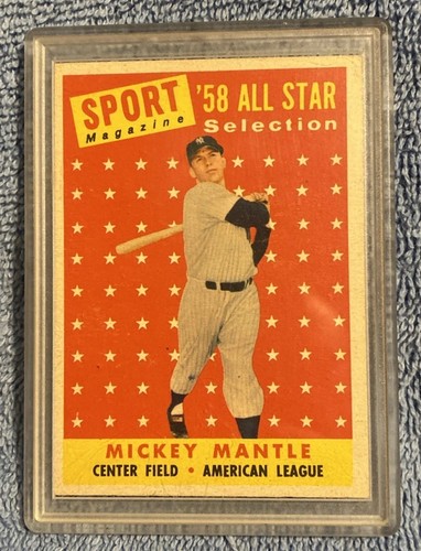 1958 Topps Set-Break #487 Mickey Mantle All Star Auswahl