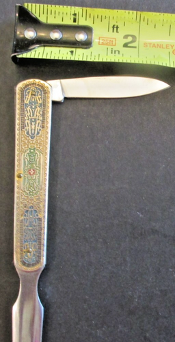 Vintage Stainless Steel Double Edge Letter Opener Folding Blade Japan Beautiful - Picture 7 of 7