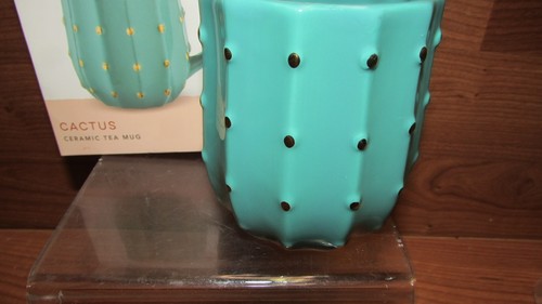 Pinky Up Kaktus 10 Unzen Keramik Tee Kaffee Becher Tasse offene Box - Bild 5 von 8