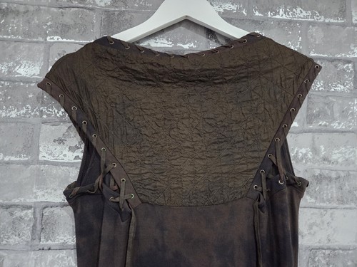 AllSaints Spitalfields Quilted Lace Up Dress UK 8 Hand Dyed Grunge Steampunk - Bild 6 von 10