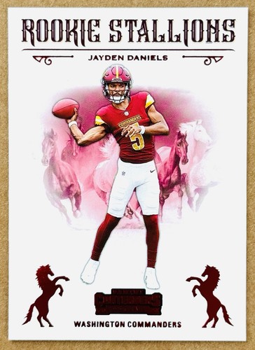 2024 PANINI CONTENDERS JAYDEN DANIELS ROOKIE STALLIONS RED-FOIL PARALLEL RC 3 NM