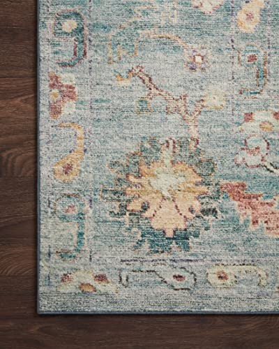 Loloi Margot Collection 3 Fuß - 6 Zoll x 5 Fuß - 6 Zoll Akzent Teppich in Denim/Multi - dick niedrig - Bild 6 von 8