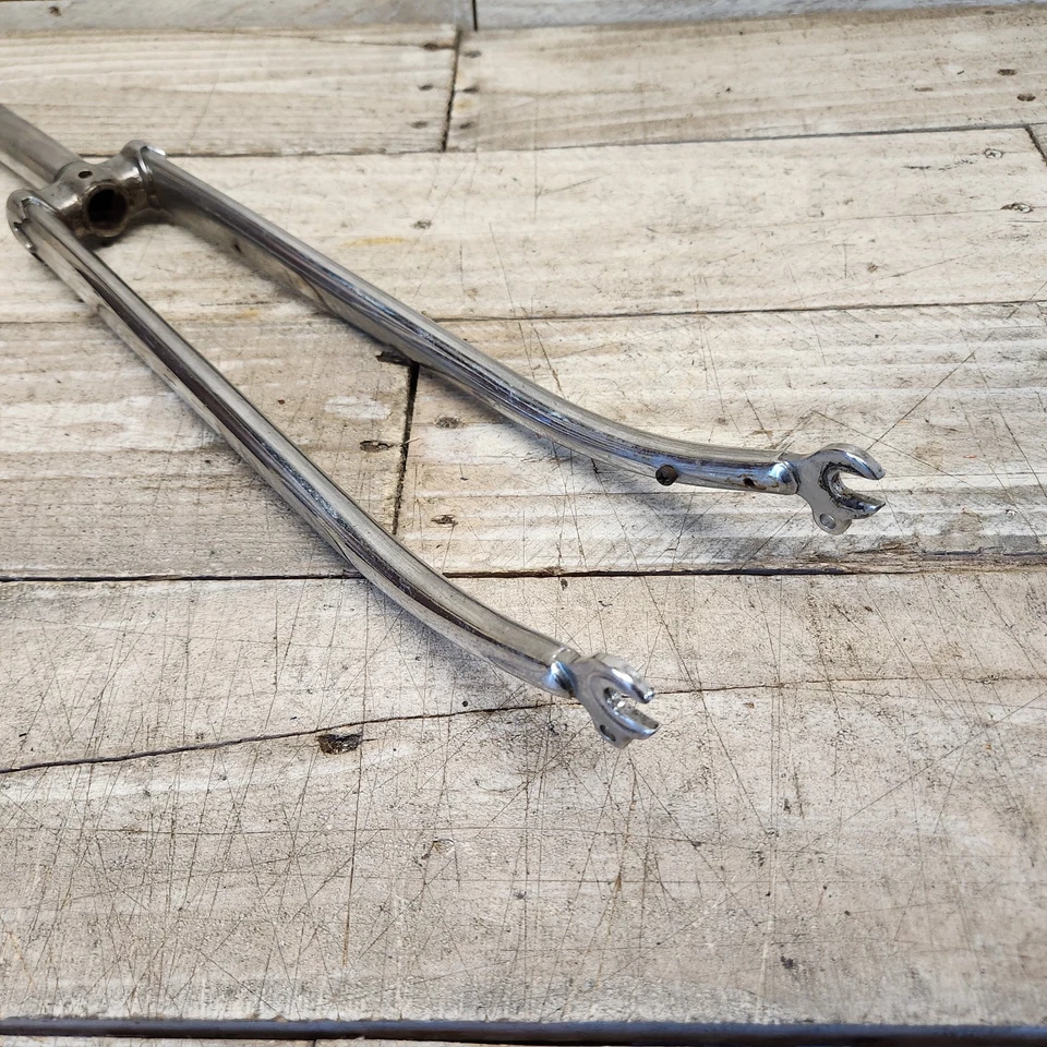 Horquilla Schwinn Continental de colección 27 pulgadas cromada 1 pulgada roscada 8" dirección cromada alta Foto 4 de 4