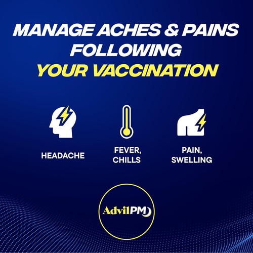 Advil PM Pain and Headache Reliever Ibuprofen 200 mg Coated Caplets, 120 Count - Picture 6 of 13