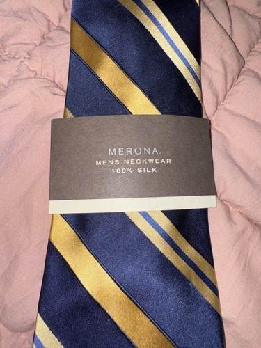 Merona Men’s 100% Silk Necktie - Picture 2 of 6