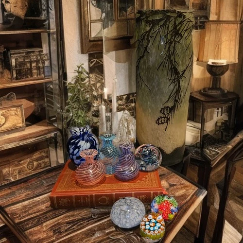 Set of 3 Vintage Murano Glass Mini Vases Made In Italy Hand Blown