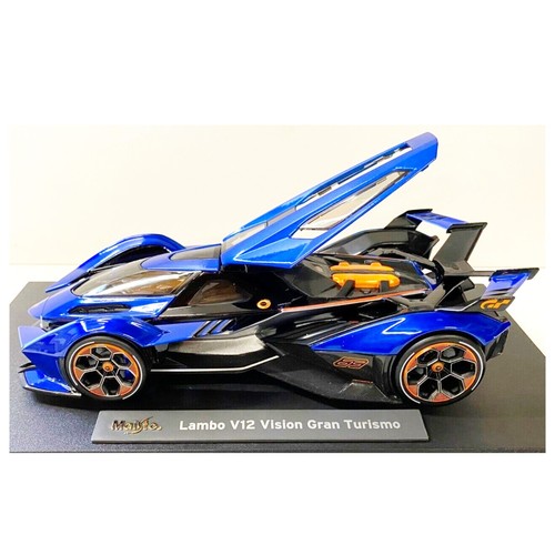 Lamborghini V12 Vision Gran Turismo MAISTO 1/18 1:18 Modell Modellauto blau - Bild 2 von 5