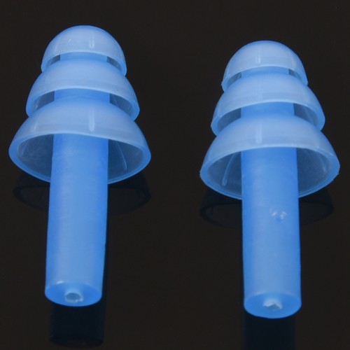 Pair Swimming Dive Flexible Silicone Ear Plugs Earplug V6W11560 - Foto 2 di 8
