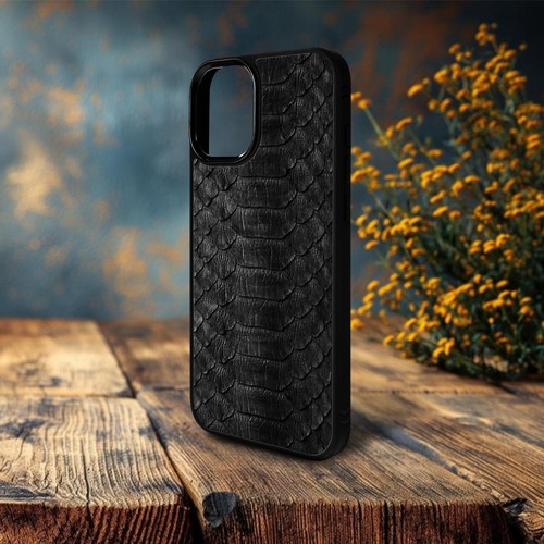 Python Leather iPhone 16/16 Plus Case: Handmade Exotic Snake Skin Cover - Picture 14 of 41