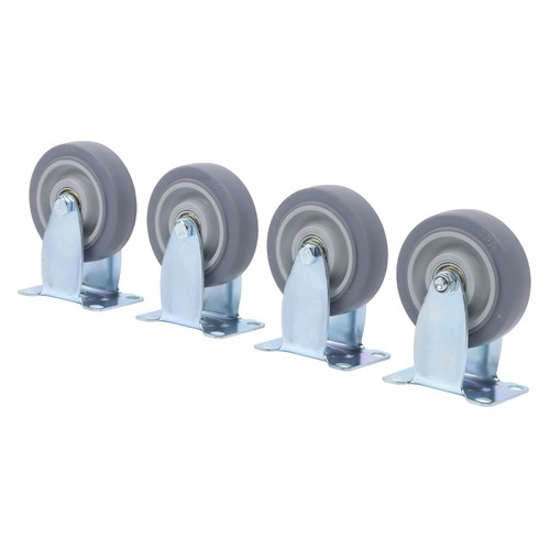 4 Stück Schwerlast 4" Lenkrolle Räder Gummiräder Kapazität 1200 Pfund - Bild 1 von 17