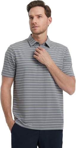 M MAELREG Kurzarm Dry Fit neutrale Streifen Performance Polo Größe 6 - Bild 1 von 6