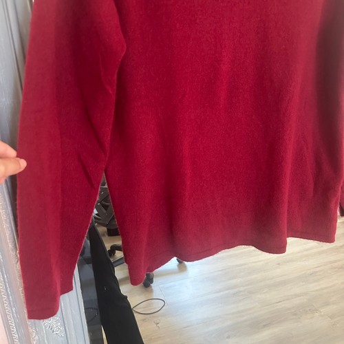 Sundance Sweet Sentiments Cashmere Cowl Neck Sweater Burgundy Red XXL - Picture 5 of 9