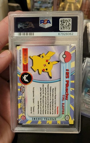 2000 Topps Chrome Pokemon Pikachu Spectra Refractor Card #25 PSA 10 LOW POP! - Bild 2 von 8