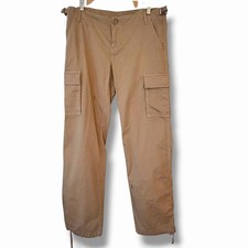 NWT Tory Burch Cargo Pants Drawstring Cuffs Italian Khaki Size 30 Waist