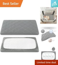 Soft Quilted Pack and Play Sheet with 3'' Deep Pockets - Perfect Fit for Infants