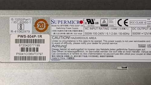 Supermicro 5019S-W4TR 4B LFF 1U Server X11SSW-4TF Xeon E3-1240v6 3.7GHz | 32GB - Picture 5 of 7