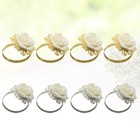 8 stücke Kreative Serviettenringe Serviettenschnallen Rose Form Eisen