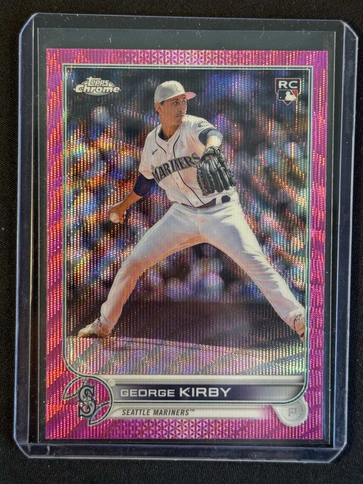 2022 Topps Chrome Update Series - George Kirby #USC138 Pink Wave Refractor (RC)