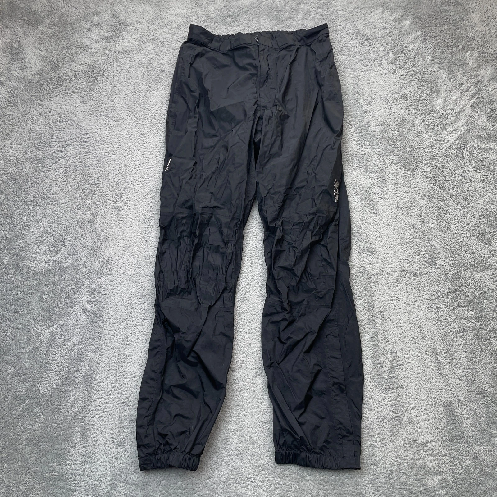 Mountain Hardwear Pants Mens Extra Large Black Rain Nylon Ripstop Tapered Leg