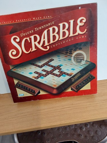 Scrabble Crossword Game Deluxe Turntable Parker Brothers 2001