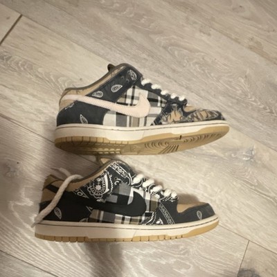 Nike SB Dunk Low Travis Scott Cactus Jack Black Beige Paisley