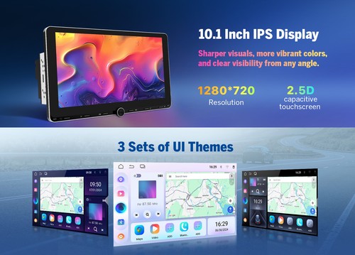 Android 14 10.1" Car Stereo Wireless CarPlay GPS Navigation Radio 2DIN DSP Audio - Picture 15 of 22