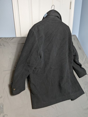 Mario Valente Mens Single Breast Black Wool Cashmere Overcoat Pea Coat Size 44 - Picture 9 of 18