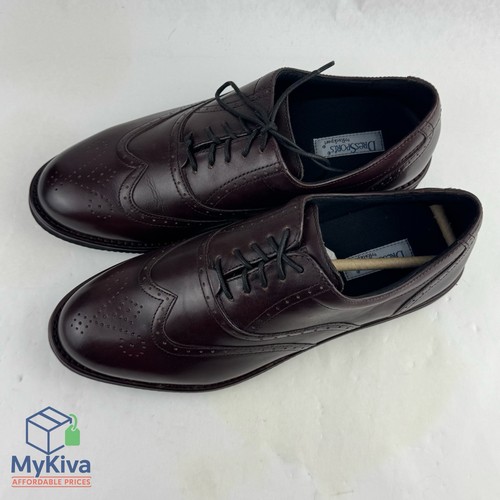 Rockport DressSports Herren Leder elegante Schuhe braun Größe 9,5 W Vibram Sohle - Bild 3 von 10