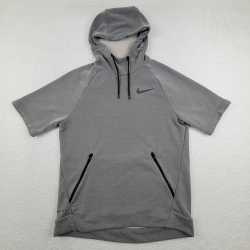 Nike Sudadera con Capucha Camisa Para Hombres Pequeña Dri-FIT Manga Corta Pullover Atlético Bolsillos con Cremallera - Imagen 1 de 6