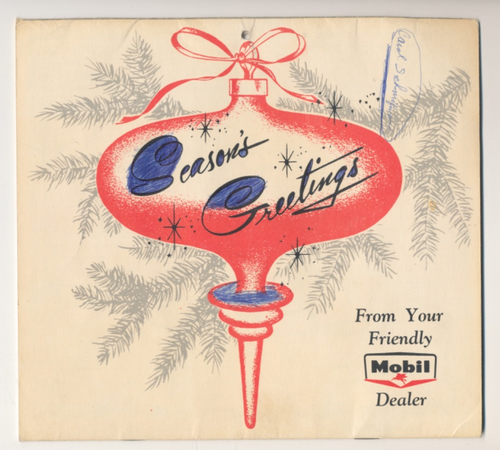 Vintage 1961 Mobil Öl Werbekalender Jackson Super Service Pocatello Ausweis - Bild 2 von 5