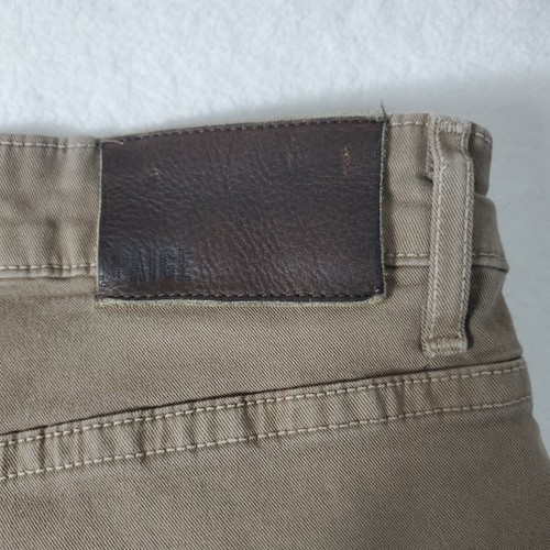 Paige Men's 30 Normandie Straight Twill Tan Khaki Casual Pants pure comfort - Picture 4 of 8